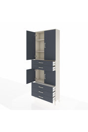 Arges Dolap 4 Raflı 5 Çekmeceli 4 Kapaklı 88x30x243 Aytaşı-Antrasit