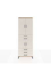 Arges Dolap 4 Raflı 5 Çekmeceli 4 Kapaklı 88x30x243 Çam-Aytaşı