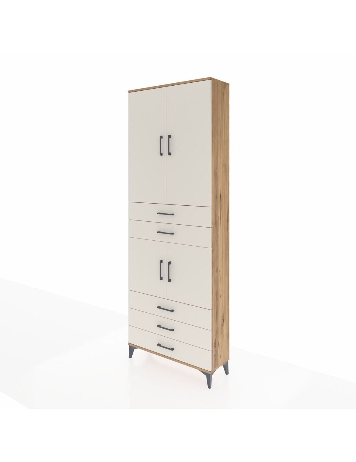 Arges Dolap 4 Raflı 5 Çekmeceli 4 Kapaklı 88x30x243 - S33M233V7A