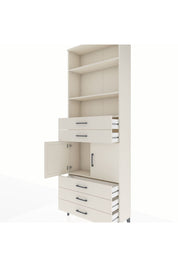 Arges Dolap 4 Raflı 5 Çekmeceli 2 Kapaklı 88x30x243 Aytaşı-Aytaşı