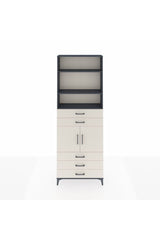 Arges Dolap 4 Raflı 5 Çekmeceli 2 Kapaklı 88x30x243