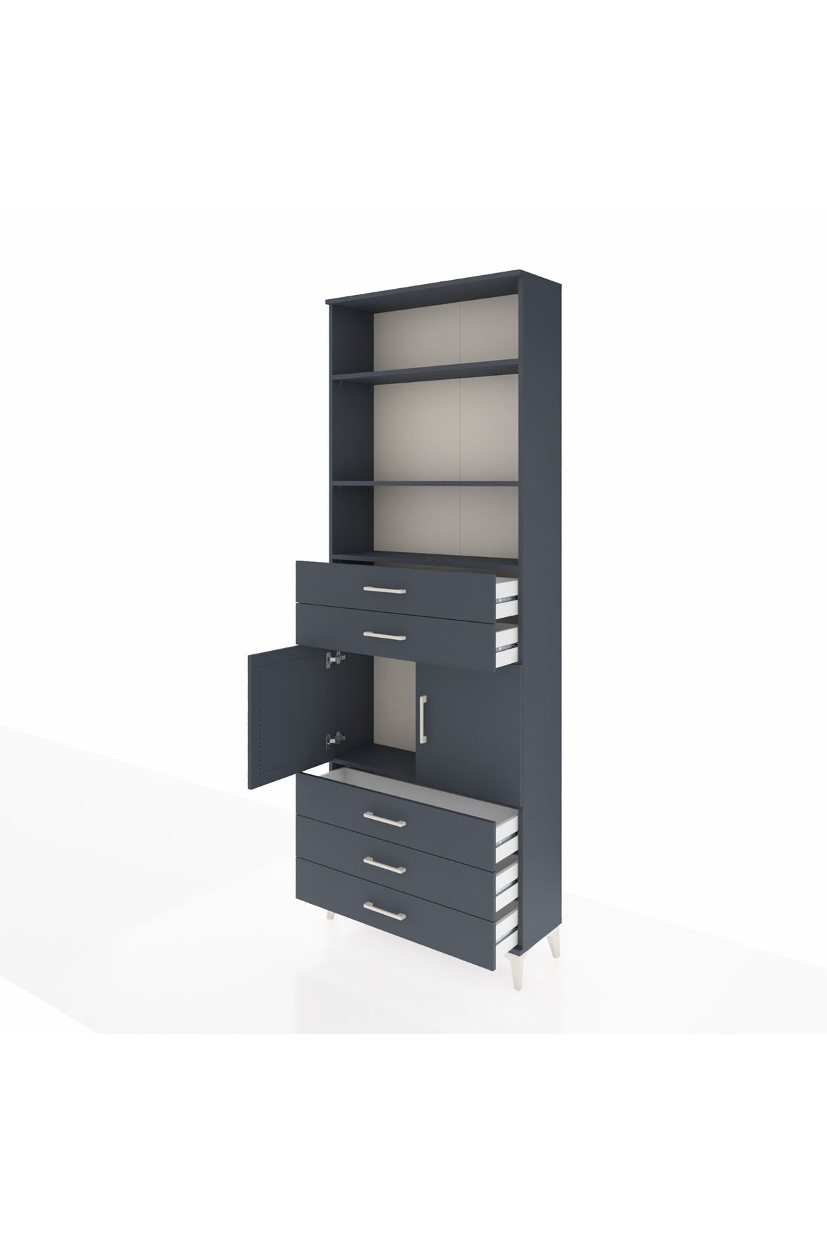 Arges Dolap 4 Raflı 5 Çekmeceli 2 Kapaklı 88x30x243 - S33M234V5A