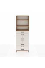 Arges Dolap 4 Raflı 5 Çekmeceli 2 Kapaklı 88x30x243 Çam-Aytaşı