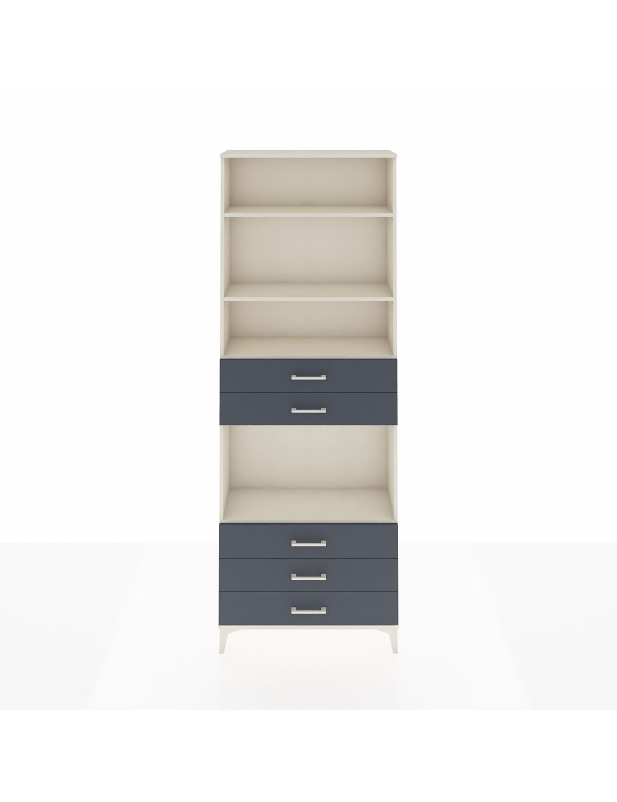 Arges Dolap 4 Raflı 5 Çekmeceli 88x30x243 Aytaşı-Antrasit