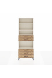 Arges Dolap 4 Raflı 5 Çekmeceli 88x30x243 Aytaşı-Çam