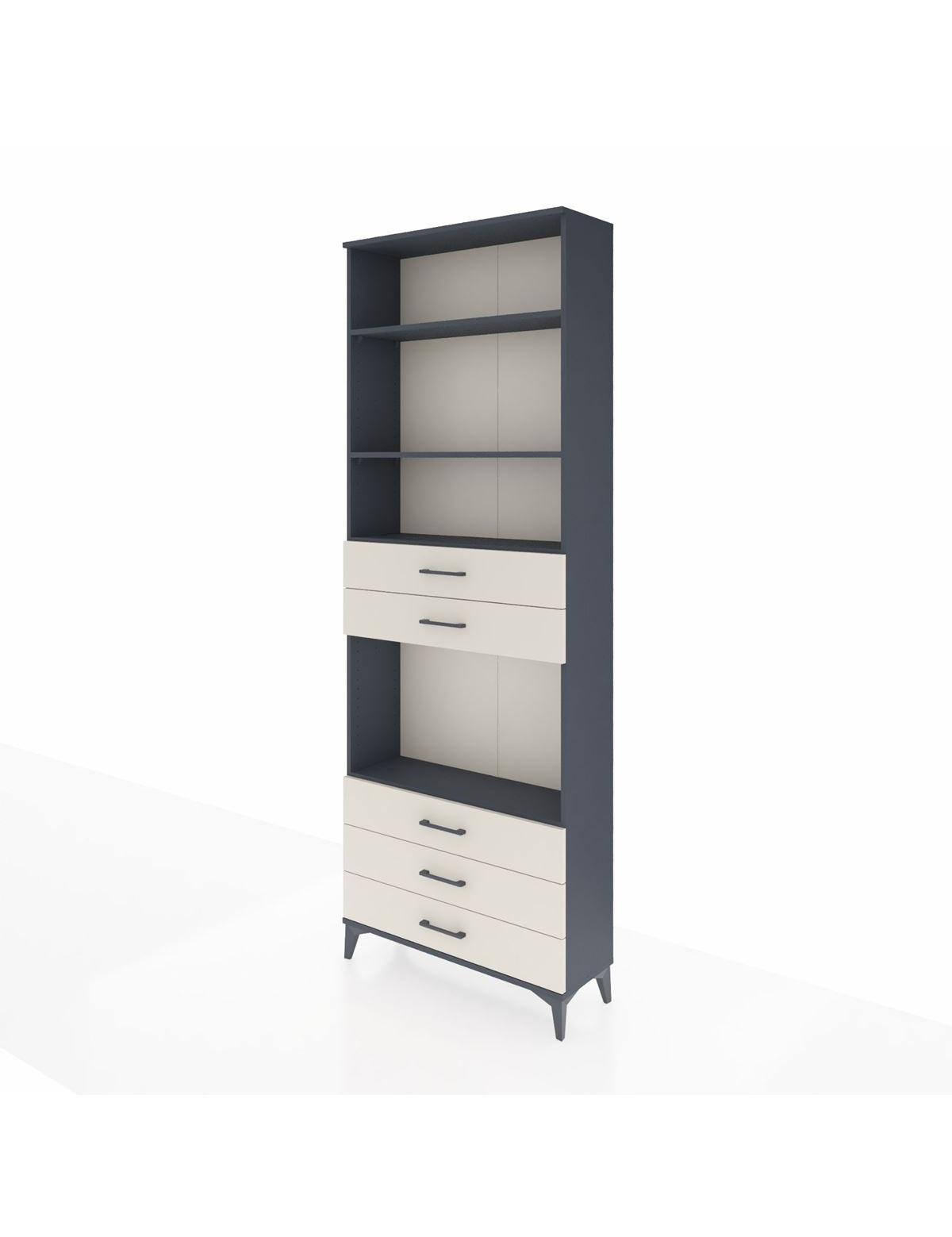 Arges Dolap 4 Raflı 5 Çekmeceli 88x30x243 - S33M236V4A