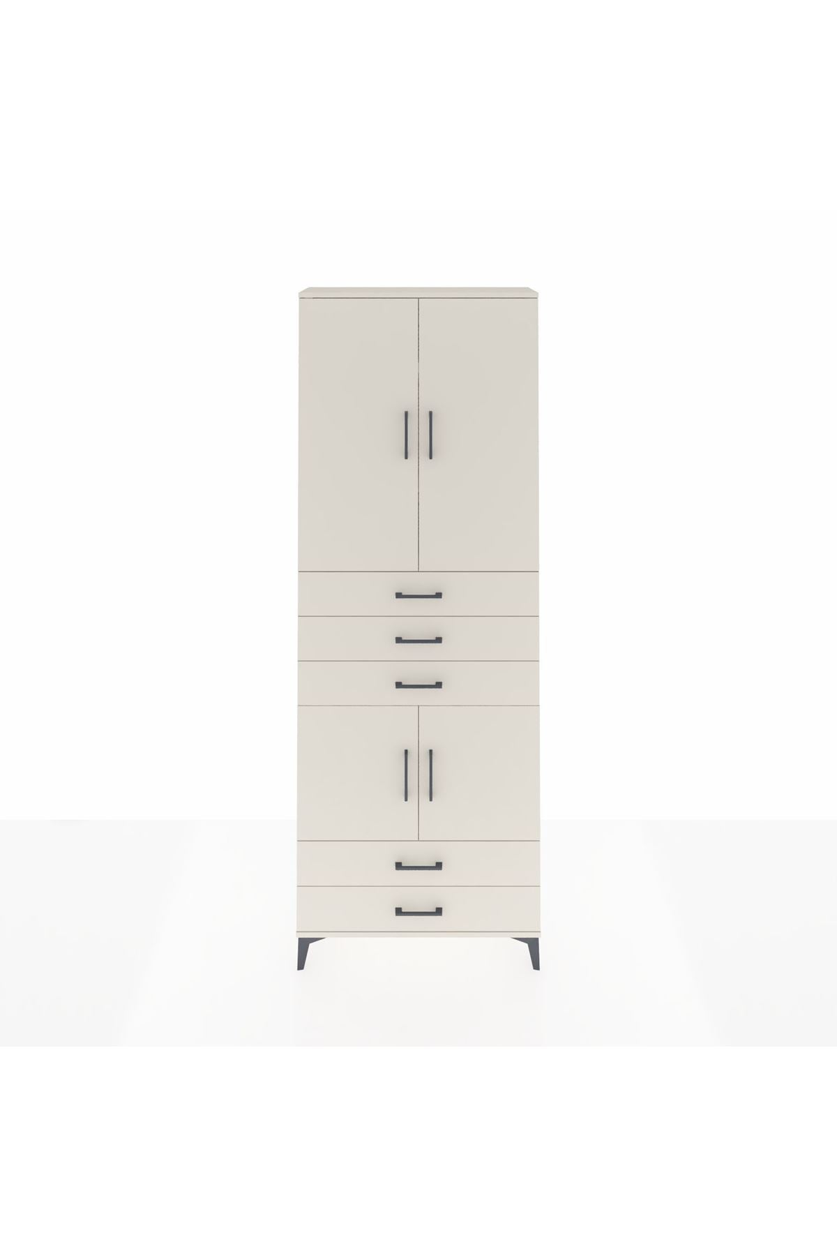 Arges Dolap 4 Raflı 5 Çekmeceli 4 Kapaklı 88x30x243 Aytaşı-Aytaşı