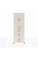 Arges Dolap 4 Raflı 5 Çekmeceli 4 Kapaklı 88x30x243