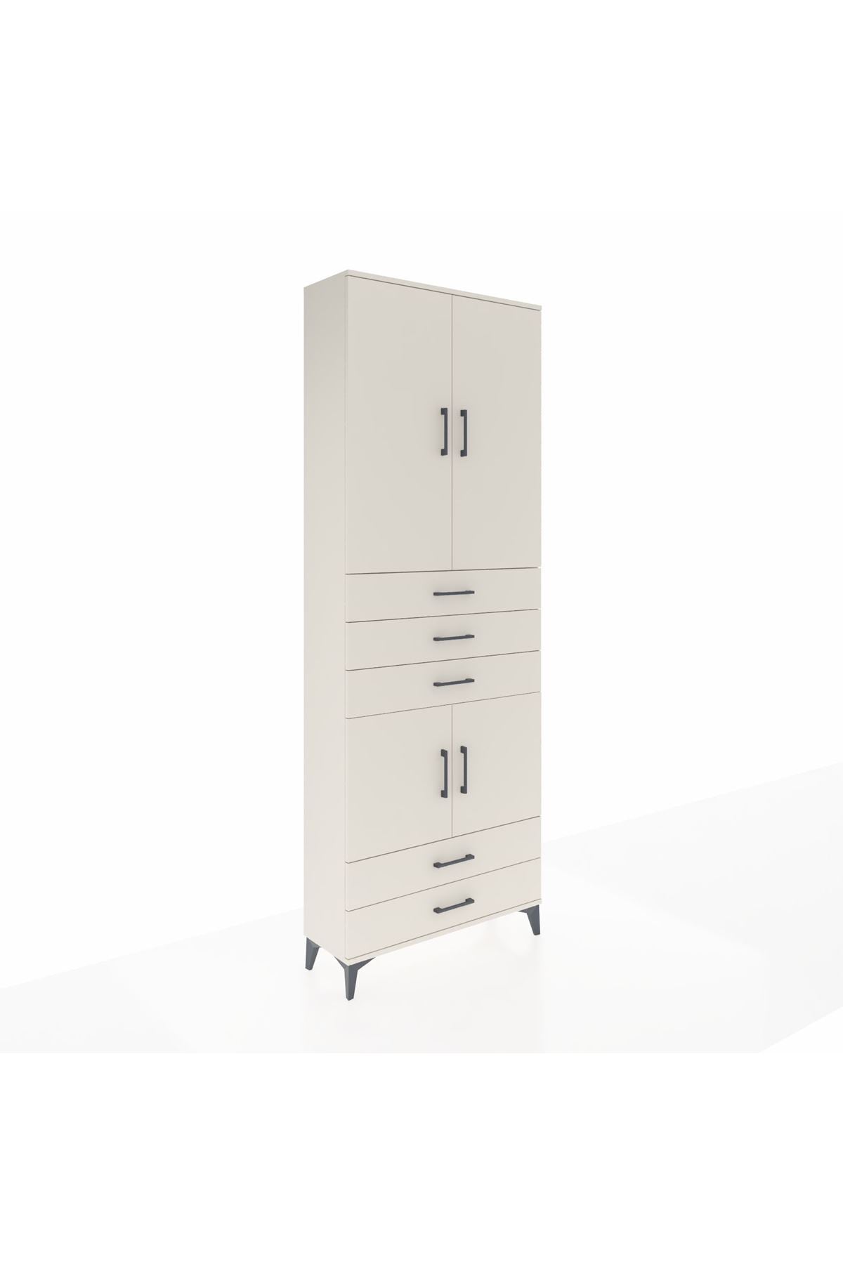 Arges Dolap 4 Raflı 5 Çekmeceli 4 Kapaklı 88x30x243 Aytaşı-Aytaşı