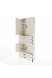 Arges Dolap 4 Raflı 5 Çekmeceli 4 Kapaklı 88x30x243 Aytaşı-Aytaşı