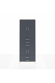 Arges Dolap 4 Raflı 5 Çekmeceli 4 Kapaklı 88x30x243 Aytaşı-Antrasit