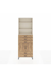 Arges Dolap 4 Raflı 5 Çekmeceli 2 Kapaklı 88x30x243 Aytaşı-Çam