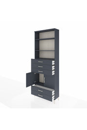 Arges Dolap 4 Raflı 5 Çekmeceli 2 Kapaklı 88x30x243 - S33M238V5A