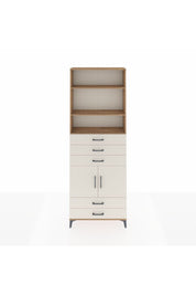 Arges Dolap 4 Raflı 5 Çekmeceli 2 Kapaklı 88x30x243 Çam-Aytaşı