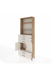 Arges Dolap 4 Raflı 5 Çekmeceli 2 Kapaklı 88x30x243 - S33M238V7A