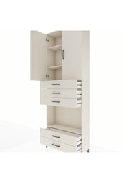 Arges Dolap 4 Raflı 5 Çekmeceli 2 Kapaklı 88x30x243 Aytaşı-Aytaşı