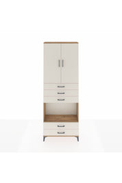 Arges Dolap 4 Raflı 5 Çekmeceli 2 Kapaklı 88x30x243 Çam-Aytaşı
