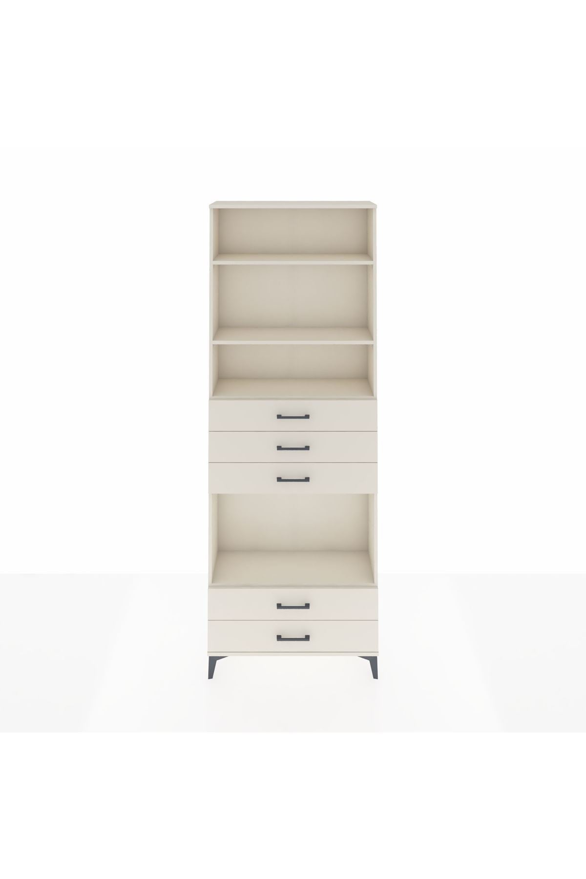 Arges Dolap 4 Raflı 5 Çekmeceli 88x30x243 Aytaşı-Aytaşı