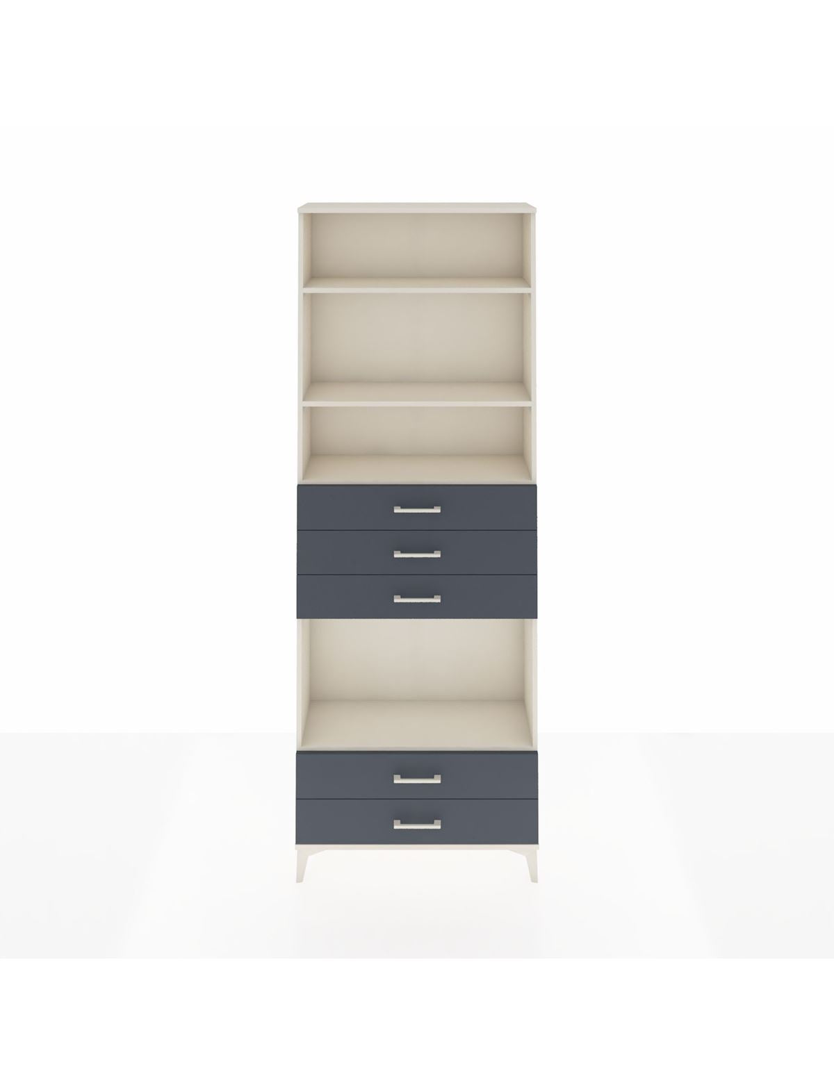 Arges Dolap 4 Raflı 5 Çekmeceli 88x30x243 Aytaşı-Antrasit