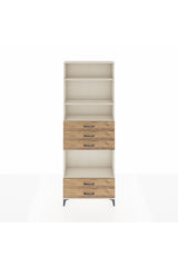 Arges Dolap 4 Raflı 5 Çekmeceli 88x30x243