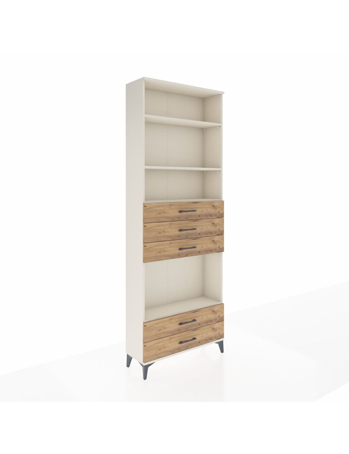 Arges Dolap 4 Raflı 5 Çekmeceli 88x30x243 Aytaşı-Çam