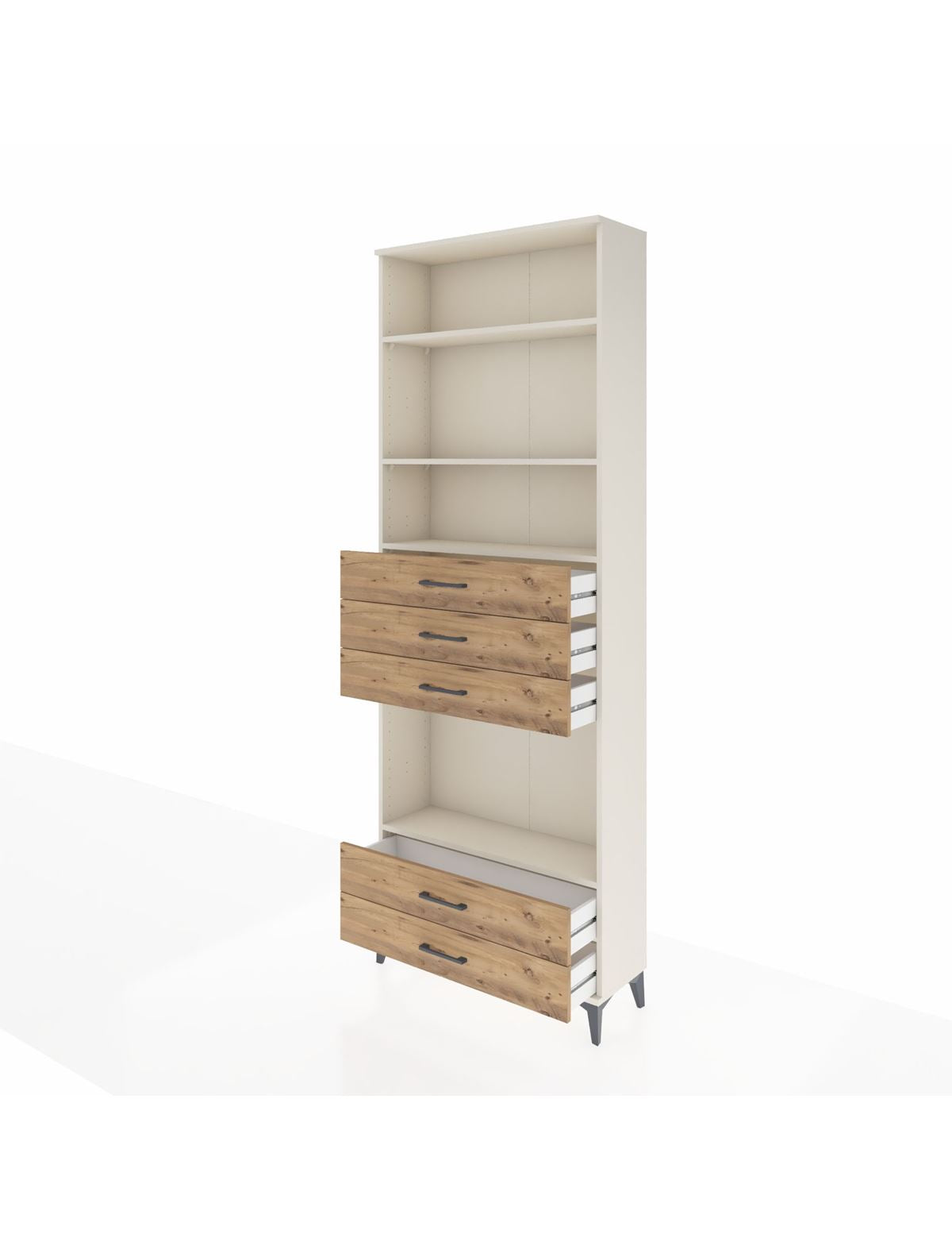 Arges Dolap 4 Raflı 5 Çekmeceli 88x30x243 - S33M240V3A