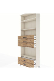 Arges Dolap 4 Raflı 5 Çekmeceli 88x30x243 Aytaşı-Çam