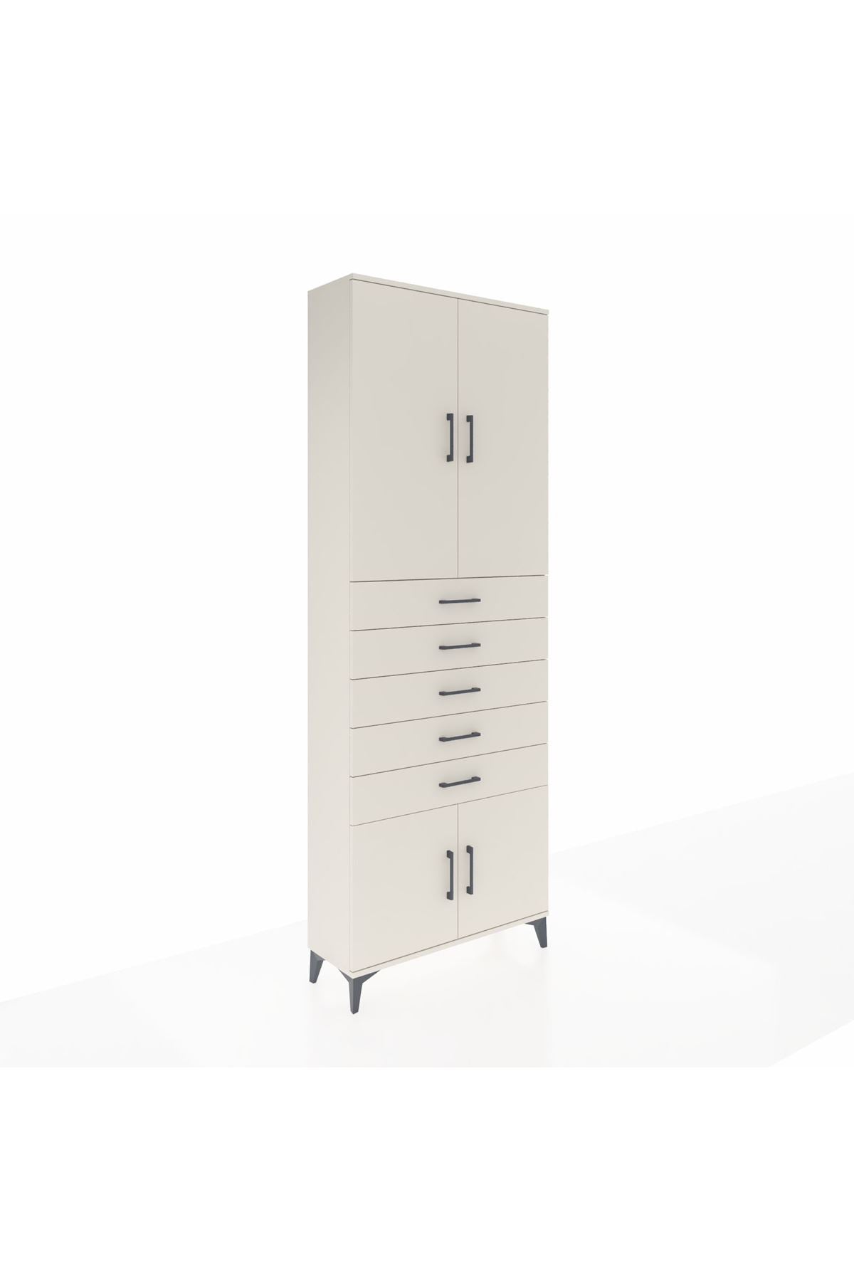 Arges Dolap 3 Raflı 5 Çekmeceli 4 Kapaklı 88x30x243 Aytaşı-Aytaşı