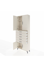 Arges Dolap 3 Raflı 5 Çekmeceli 4 Kapaklı 88x30x243 Aytaşı-Aytaşı