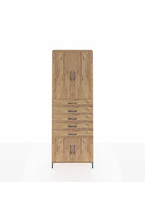 Arges Dolap 3 Raflı 5 Çekmeceli 4 Kapaklı 88x30x243