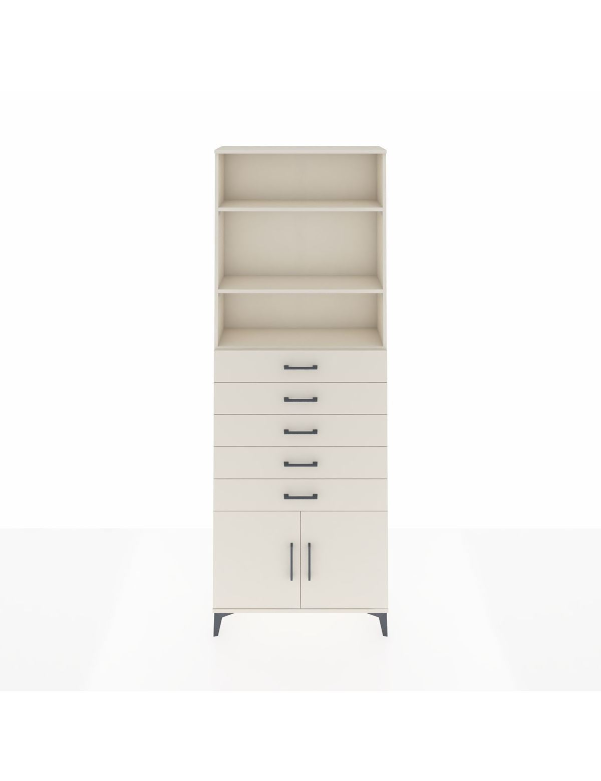 Arges Dolap 3 Raflı 5 Çekmeceli 2 Kapaklı 88x30x243 Aytaşı-Aytaşı