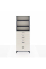 Arges Dolap 3 Raflı 5 Çekmeceli 2 Kapaklı 88x30x243 Antrasit-Aytaşı