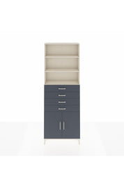 Arges Dolap 3 Raflı 4 Çekmeceli 2 Kapaklı 88x30x243 Aytaşı-Antrasit