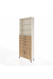 Arges Dolap 3 Raflı 4 Çekmeceli 2 Kapaklı 88x30x243 Aytaşı-Çam