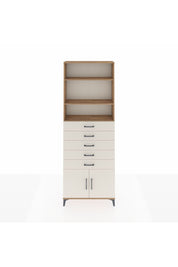 Arges Dolap 3 Raflı 5 Çekmeceli 2 Kapaklı 88x30x243 Çam-Aytaşı