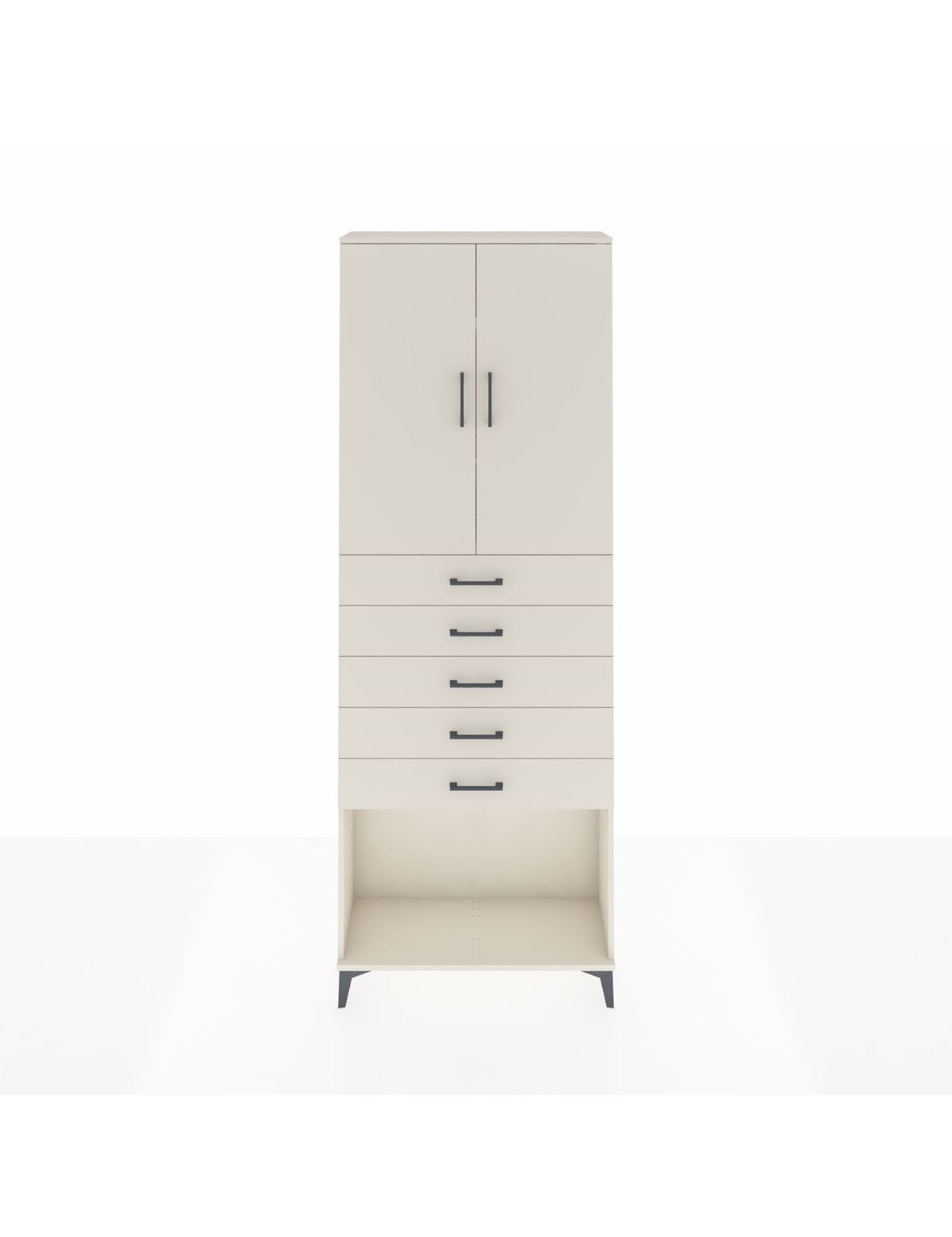 Arges Dolap 3 Raflı 5 Çekmeceli 2 Kapaklı 88x30x243 Aytaşı-Aytaşı