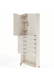 Arges Dolap 3 Raflı 5 Çekmeceli 2 Kapaklı 88x30x243 Aytaşı-Aytaşı