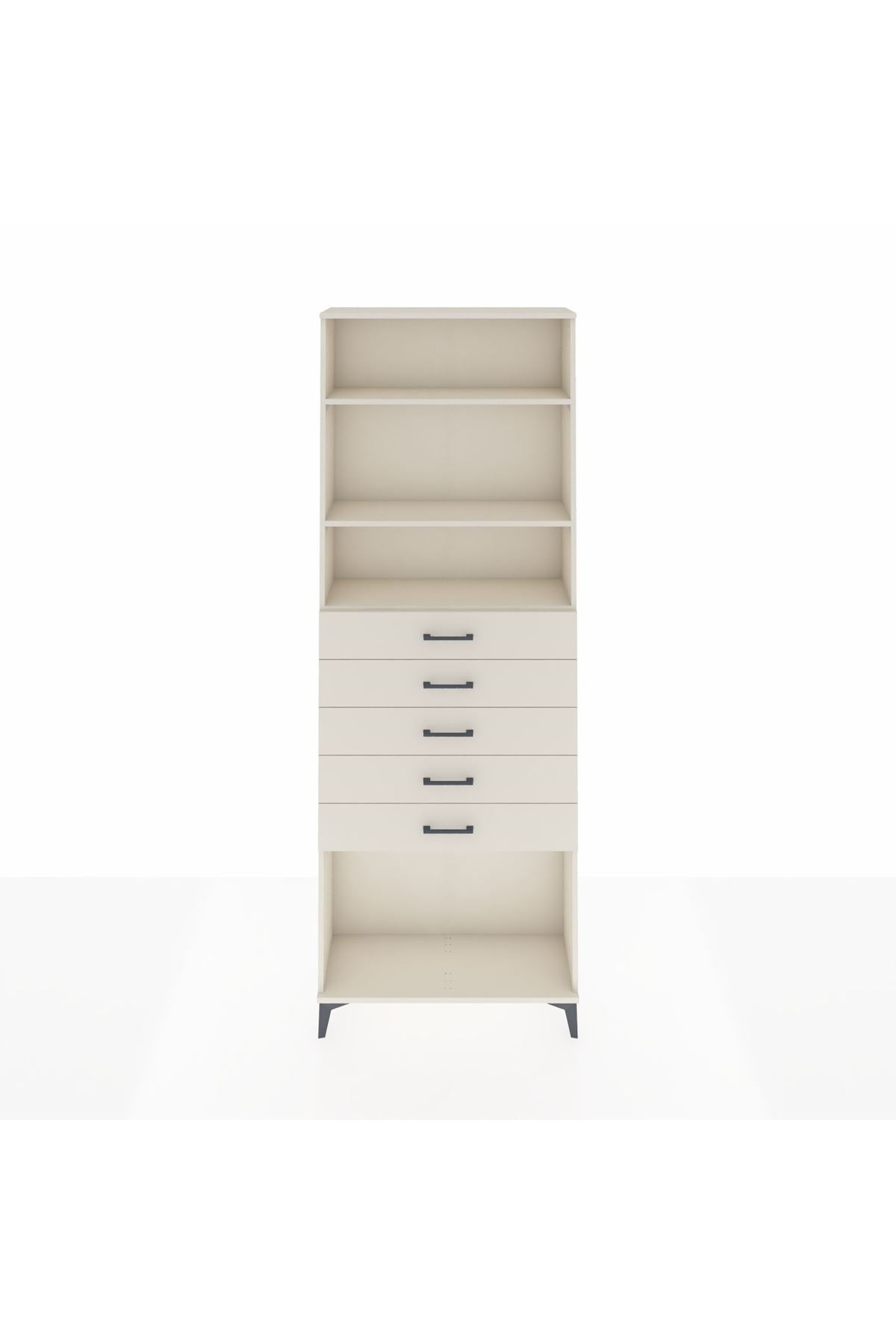 Arges Dolap 3 Raflı 5 Çekmeceli 88x30x243 Aytaşı-Aytaşı