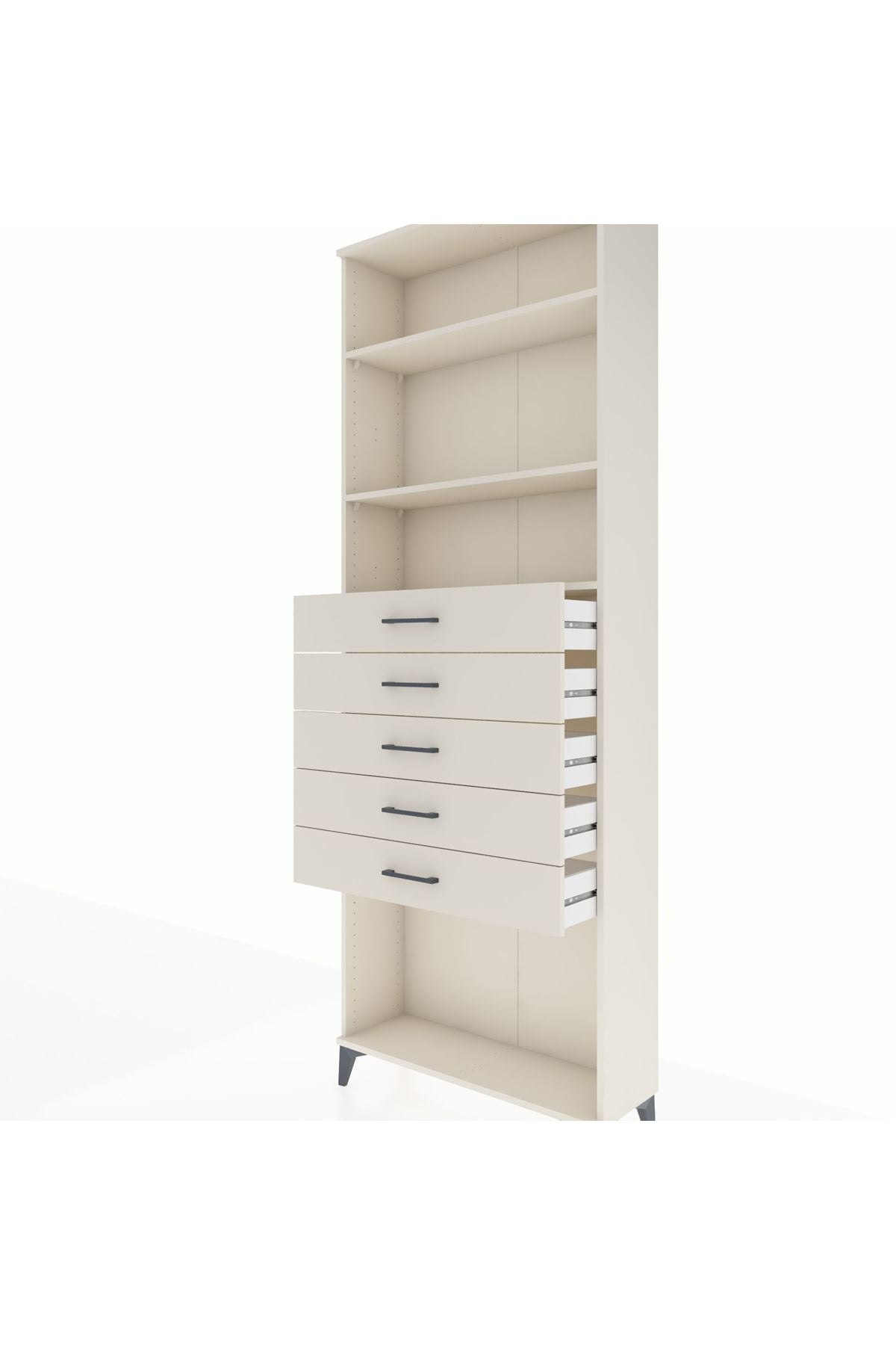 Arges Dolap 3 Raflı 5 Çekmeceli 88x30x243 Aytaşı-Aytaşı