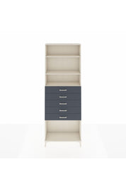 Arges Dolap 3 Raflı 5 Çekmeceli 88x30x243 Aytaşı-Antrasit