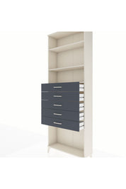 Arges Dolap 3 Raflı 5 Çekmeceli 88x30x243 Aytaşı-Antrasit