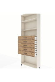 Arges Dolap 3 Raflı 5 Çekmeceli 88x30x243 Aytaşı-Çam