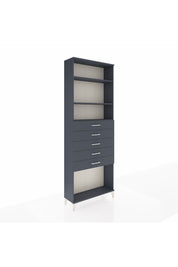 Arges Dolap 3 Raflı 5 Çekmeceli 88x30x243 Antrasit-Antrasit