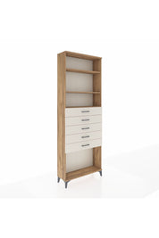 Arges Dolap 3 Raflı 5 Çekmeceli 88x30x243 Çam-Aytaşı