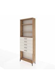 Arges Dolap 3 Raflı 5 Çekmeceli 88x30x243 Çam-Aytaşı