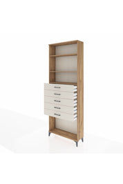 Arges Dolap 3 Raflı 5 Çekmeceli 88x30x243 Çam-Aytaşı