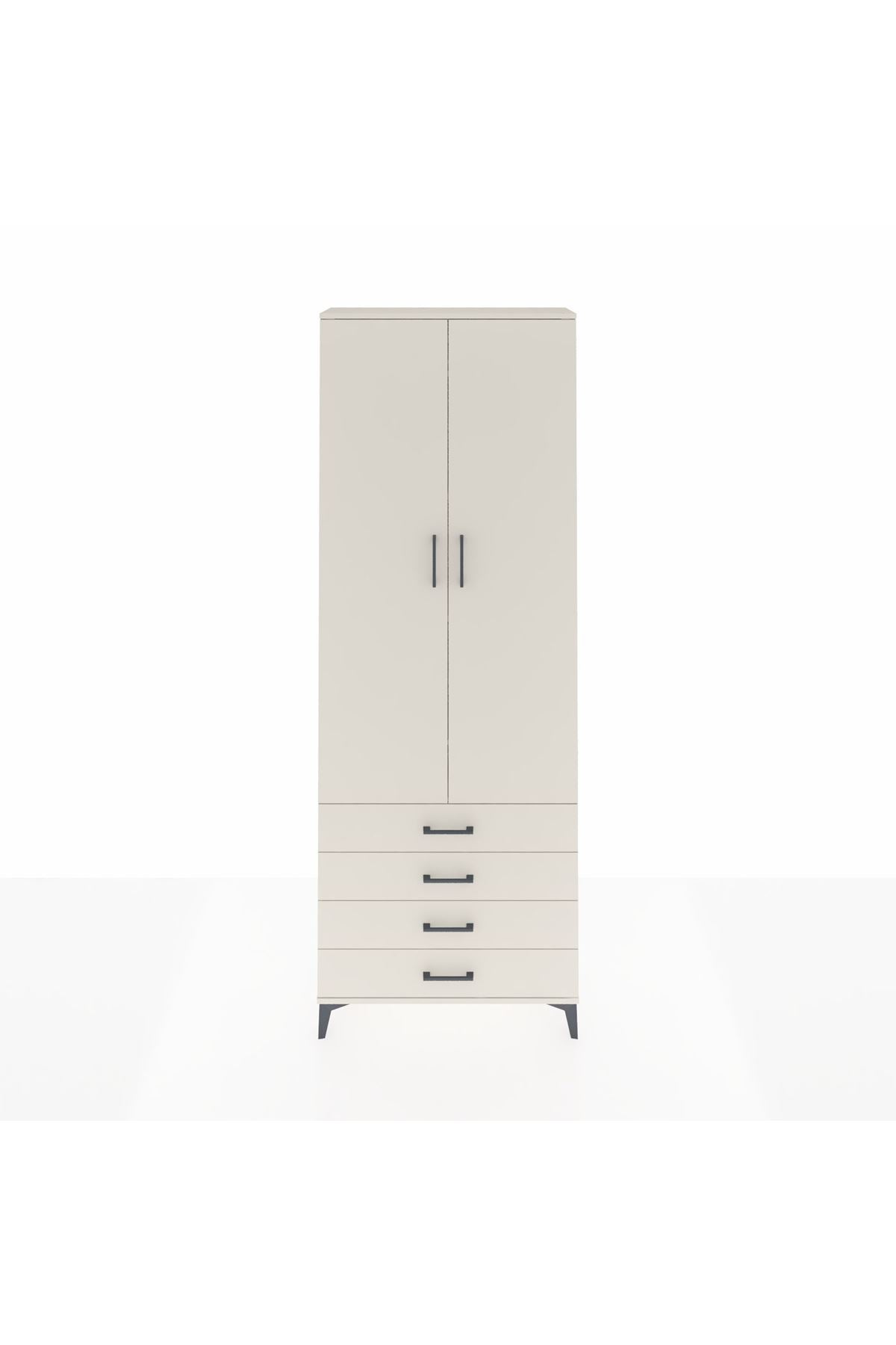 Arges Dolap 5 Raflı 4 Çekmeceli 2 Kapaklı 88x30x243 Aytaşı-Aytaşı