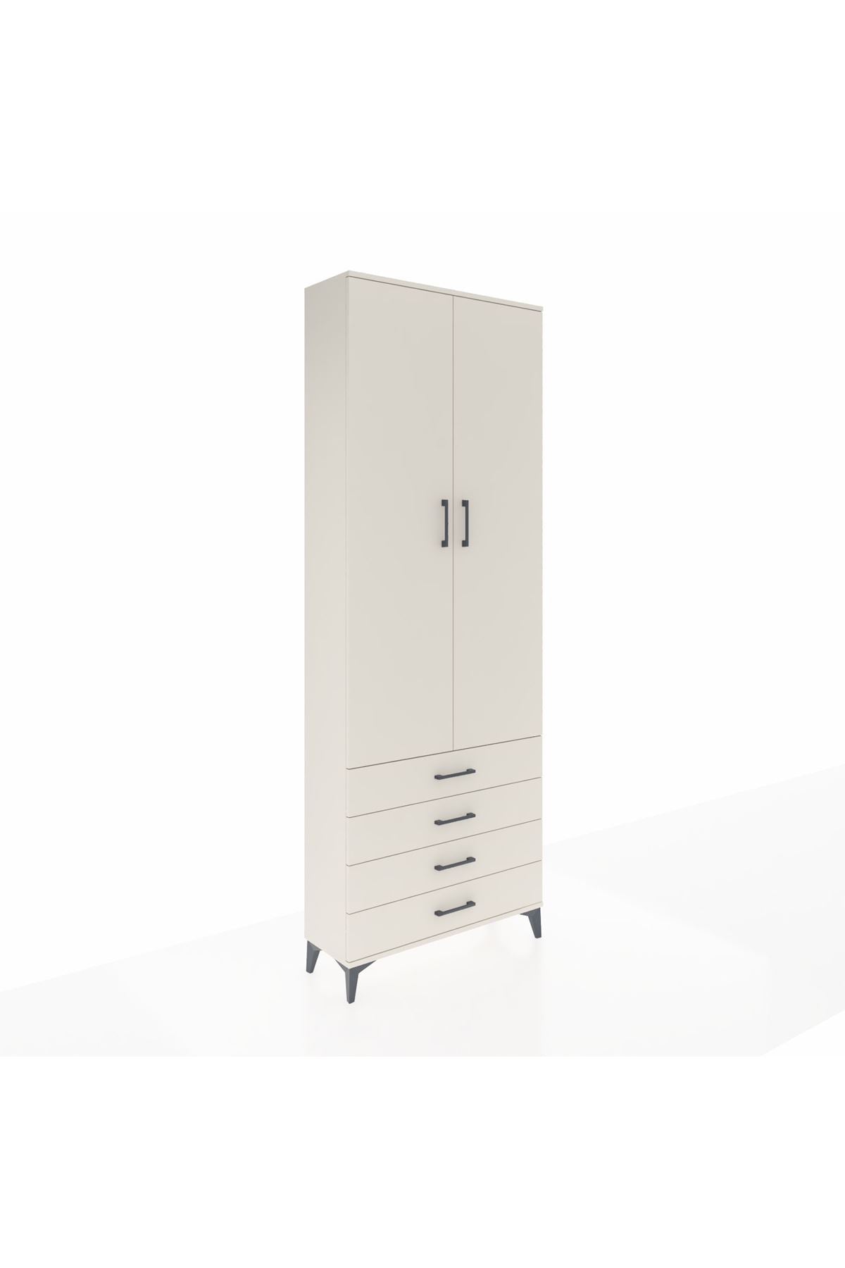 Arges Dolap 5 Raflı 4 Çekmeceli 2 Kapaklı 88x30x243 Aytaşı-Aytaşı