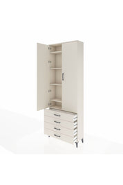 Arges Dolap 5 Raflı 4 Çekmeceli 2 Kapaklı 88x30x243 Aytaşı-Aytaşı