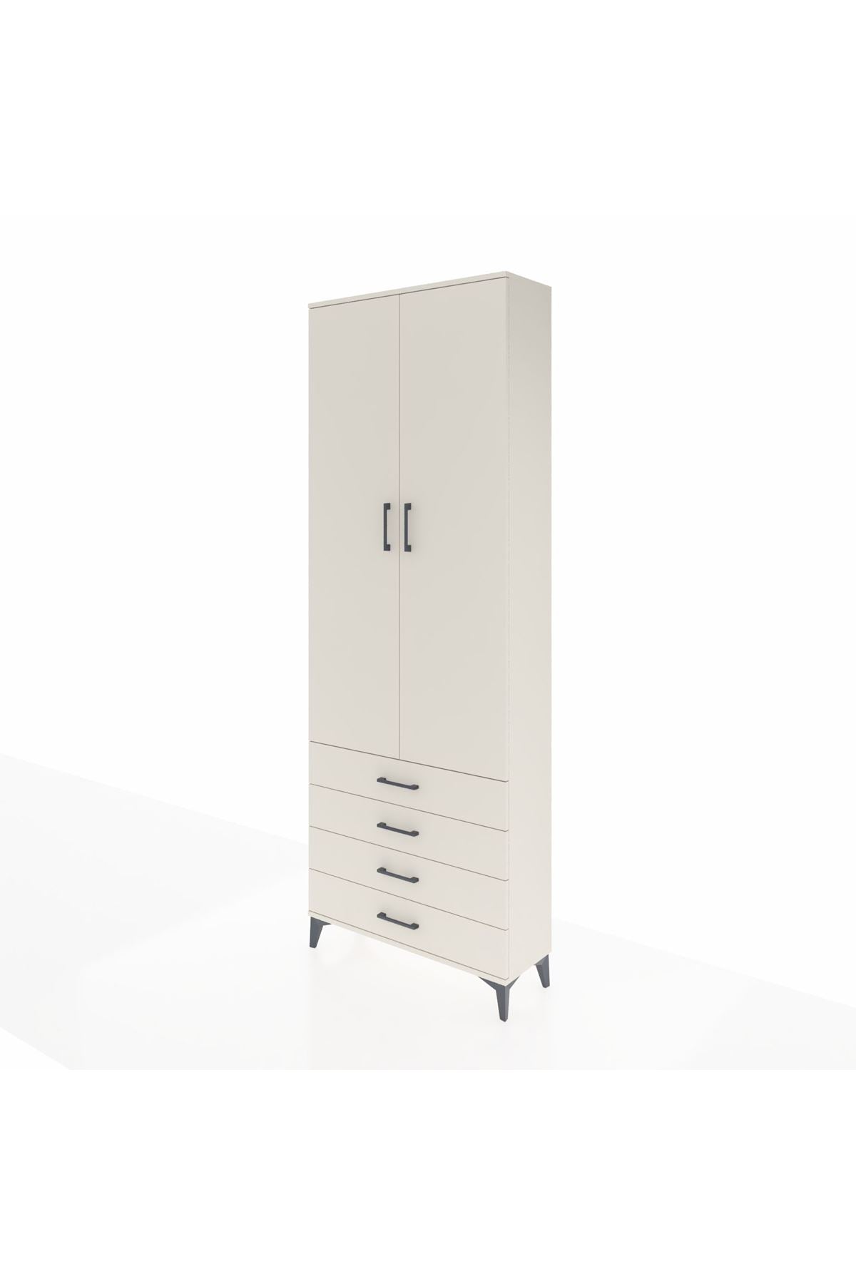 Arges Dolap 5 Raflı 4 Çekmeceli 2 Kapaklı 88x30x243 Aytaşı-Aytaşı